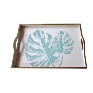 Schale Versa Shelly Blau Holz MDF 30 x 5 x 45 cm |  Geschirr, Table...