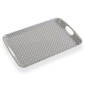 Tablett für Snacks Versa Oslo Grau Melamine 31 x 3 x 46,2 cm |  Ges...
