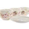 Ensemble de tasses à café Home ESPRIT Jaune Blanc Rose Lila Métal D...