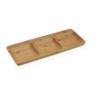 Tablett für Snacks Versa Bambus 10 x 2 x 26 cm |  Geschirr, Tablett...