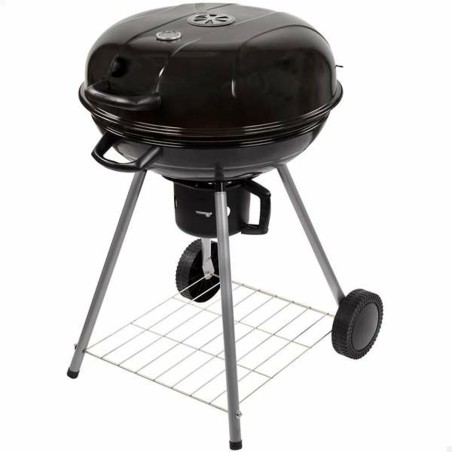 Holzkohlegrill mit Rädern Aktive Textilene 57 x 86 cm Schwarz |  Gr...