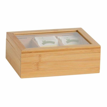 Box for Infusions Andrea House cc73015 Bamboo 21 x 16 x 7,5 cm |  O...