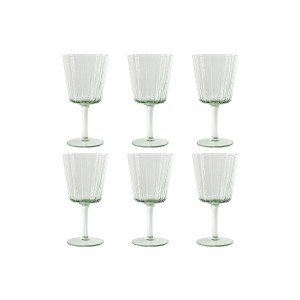 Gläsersatz Home ESPRIT grün Kristall 285 ml 8,4 x 8,4 x 16,4 cm (6 ...