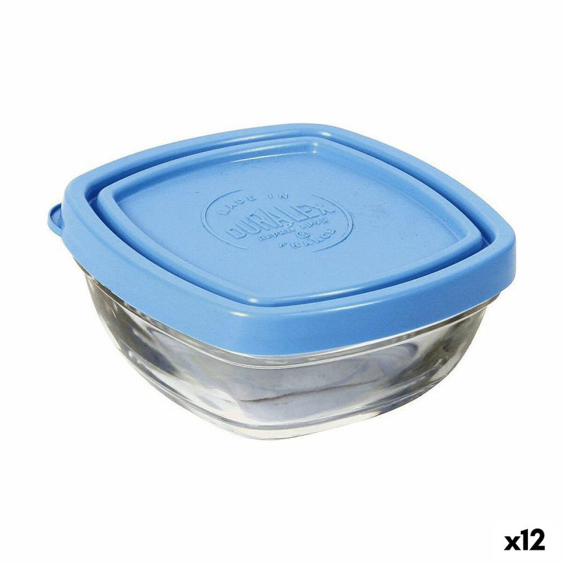 Square Lunch Box with Lid Duralex FreshBox Blue 150 ml 9 x 9 x 4 cm...