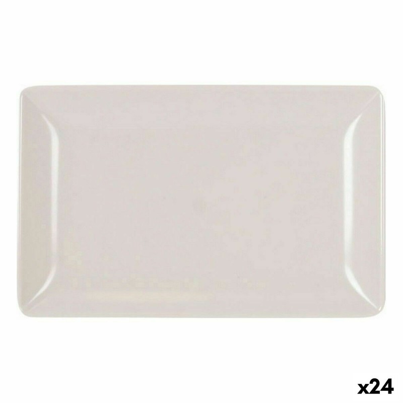 Snack tray La Mediterránea Melamin White Shine 20 x 13 x 2 cm (24 U...