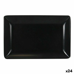 Snack tray La Mediterránea Melamin Anthracite 20 x 13 x 2 cm (24 Un...