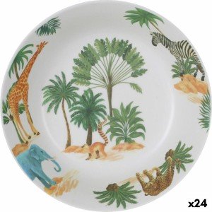 Assiette creuse La Mediterránea Sauvage Mélamine 20 x 20 x 5 cm (24...