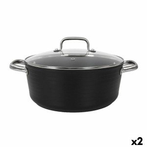 Casserole avec Couvercle en Verre Quttin Spiral Ø 28 cm Aluminium f...