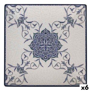 Flat Plate La Mediterránea Rosetta 24 x 24 x 2 cm (6 Units) |  Plat...