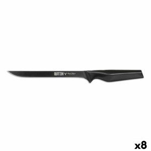 Ham knife Quttin Black Edition 16 cm 8 Units |  Knives and cutlery ...