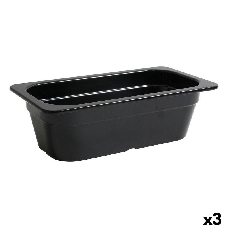 Kochschüssel Inde Schwarz 32,5 x 17,6 x 10 cm (3 Stück) |  Geschirr...