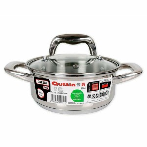 Casserole Quttin 139494 Avec couvercle Acier Ø 16 x 7 cm (6 Unités)...