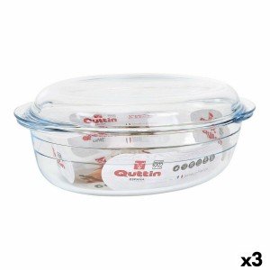 Casserole avec Couvercle Quttin 63095 verre 33 x 20 x 13 cm (3L + 1...