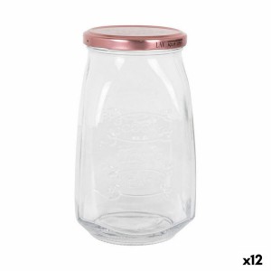 Bocal en Verre Transparent Inde Tasty 1,05 L Avec couvercle (12 Uni...