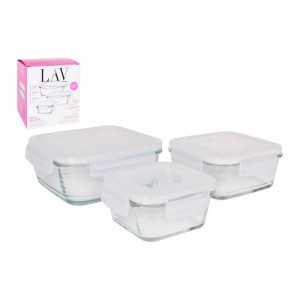 3 Lunchbox-Set LAV Kristall (8 Stück) (3 pcs) |  Brotdosen, Lebensm...
