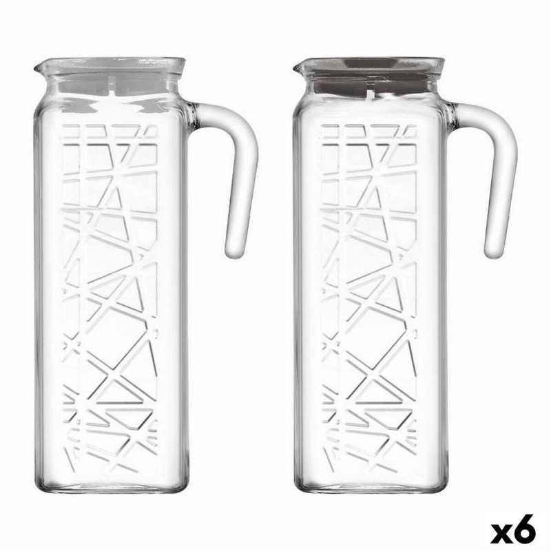 Jug LAV Line Transparent Crystal (6 Units) (1,2 L) |  Glasses, cups...