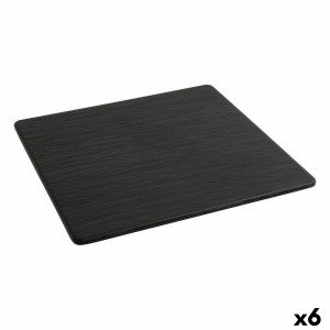 Flacher Teller Inde Africa Schwarz Melamine karriert 35 x 35 x 0,7 ...