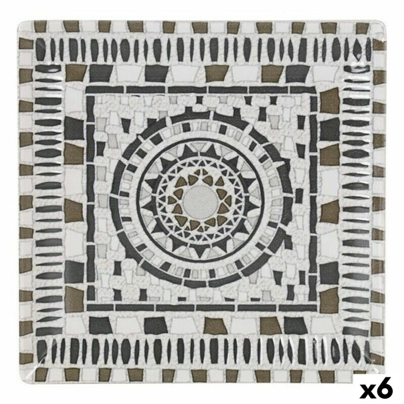 Flat Plate La Mediterránea Barroc Porcelain 24 x 24 x 2 cm (6 Units...