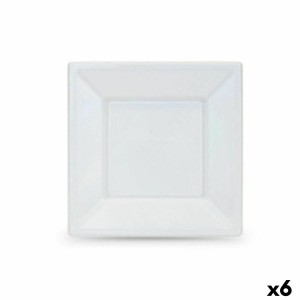 Set of reusable plates Algon White Plastic 18 x 18 x 1,5 cm (36 Uni...