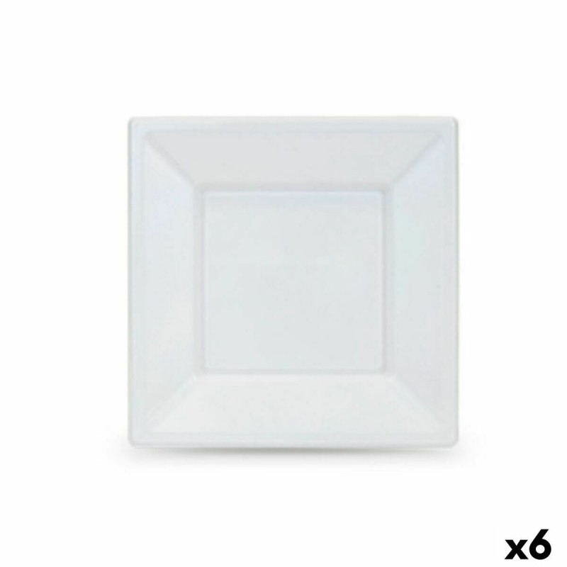 Set of reusable plates Algon White Plastic 18 x 18 x 1,5 cm (36 Uni...