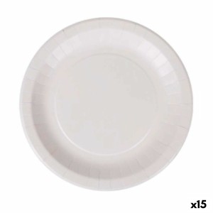 Geschirr-Set Algon Einwegartikel Weiß Pappe 28 cm (15 Stück) |  Ges...