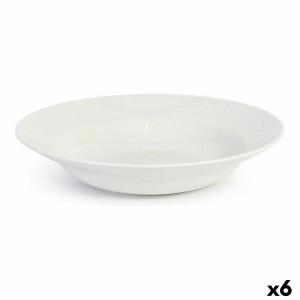 Assiette à pâtes La Mediterránea Bari Grès Blanc (6 Unités) |  Assi...