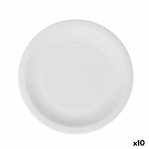 Geschirr-Set Algon Einwegartikel Weiß Pappe 20 cm (10 Stück) |  Ges...