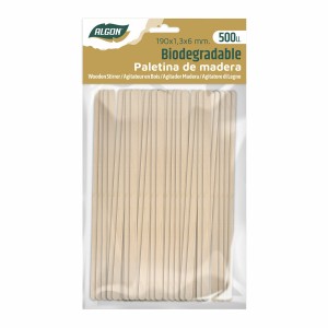 Lot de touillettes de café Algon Bois 20 Unités |  Couteaux et aigu...