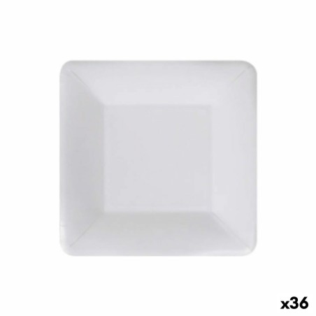 Plate set Algon Disposable White Cardboard 18 cm (36 Units) |  Plat...