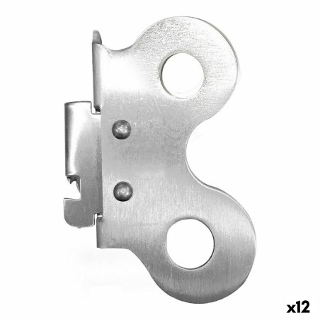 Tin opener Steel Silver 7,3 x 4,6 cm 1,5 mm (12 Units) |  Corkscrew...