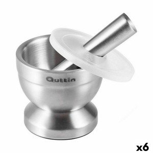 Mortar and pestle Quttin Stainless steel Steel 9,8 x 8,2 cm Non-sli...