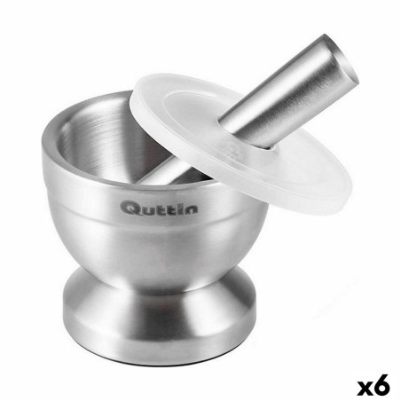 Mortier de cuisine Quttin Acier inoxydable Acier 9,8 x 8,2 cm Antid...