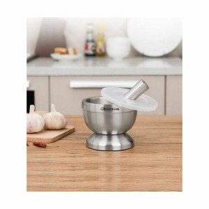 Mortier de cuisine Quttin Acier inoxydable Acier 9,8 x 8,2 cm Antid...