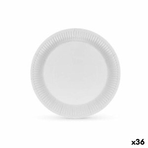 Geschirr-Set Algon Pappe Einwegartikel Weiß (36 Stück) |  Geschirr,...