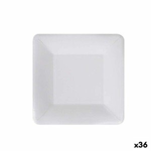 Plate set Algon Disposable White Cardboard 18 cm (36 Units) |  Plat...