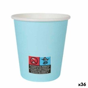 Gläserset Algon Pappe Einwegartikel 200 ml Blau 36 Stück (24 Stücke...