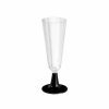 Verres à champagne réutilisables Algon Noir 24 Unités 150 ml (4 Piè...