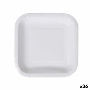 Geschirr-Set Algon Einwegartikel Weiß Pappe 23 cm (36 Stück) |  Ges...