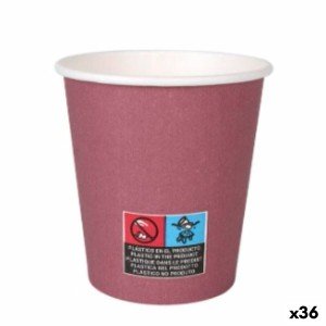 Set de Verres Algon Carton Produits à usage unique Bordeaux 36 Unit...