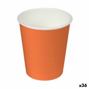 Gläserset Algon Pappe Einwegartikel Orange 36 Stück (24 Stücke) |  ...