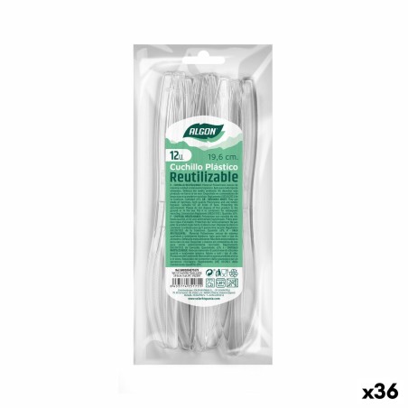 Knife Set Algon Reusable White 36 Units 19,6 cm |  Knives and cutle...