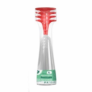 Mehrweg-Sektgläser Algon Rot 24 Stück 150 ml (4 Stücke) |  Gläser u...