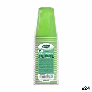 Lot de verres réutilisables Algon Vert 24 Unités 250 ml (25 Pièces)...