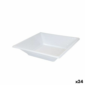 Mehrweg-Teller-Set Algon Weiß Kunststoff (24 Stück) |  Geschirr, Ta...