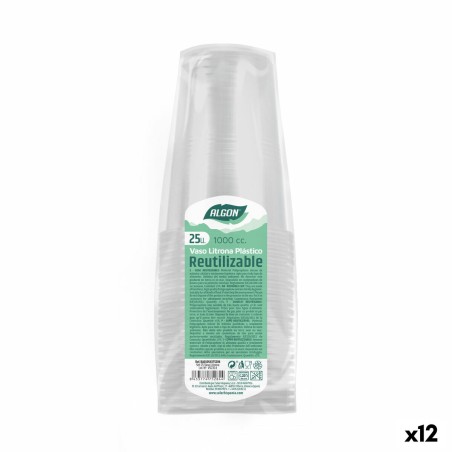 Mehrweg-Gläser-Set Algon 1 L Durchsichtig 12 Stück (25 Stücke) |  G...