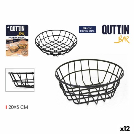 Brotkorb Quttin Metall kreisförmig 20 x 5 cm 4 mm (12 Stück) |  Küc...
