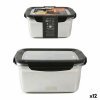 Hermetic Lunch Box Quttin Rectangular Stainless steel Silver Steel ...