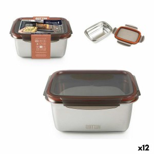 Lunchbox hermetisch Quttin rechteckig Edelstahl Silberfarben Stahl ...