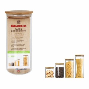 Topf Quttin Bamboo Borosilikatglas Silikon 1,25 L 10,2 x 22,8 cm (1...