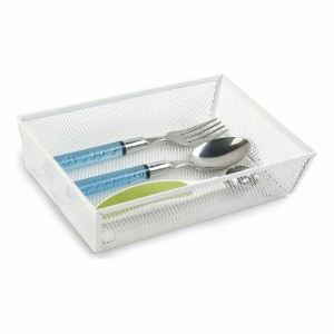 Besteckkasten Confortime Metall Weiß 21,8 x 15,24 x 5,2 cm (12 Stüc...